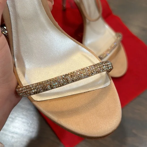 René Caovilla Elastica 105 Ankle Strap Satin Sandals - Picture 5 of 11